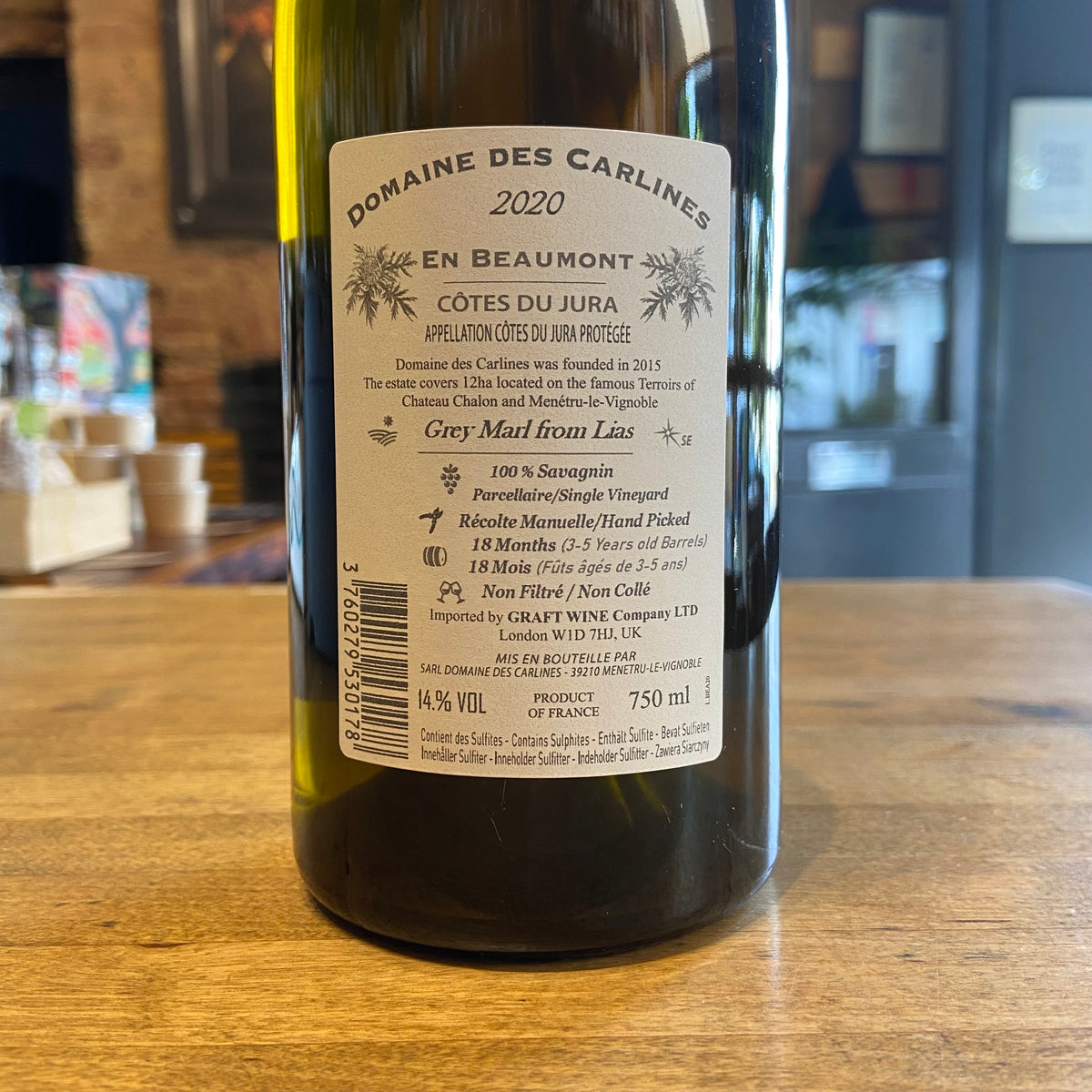 En Beaumont Savagnin 2020 Domaine des Carlines France Vindinista