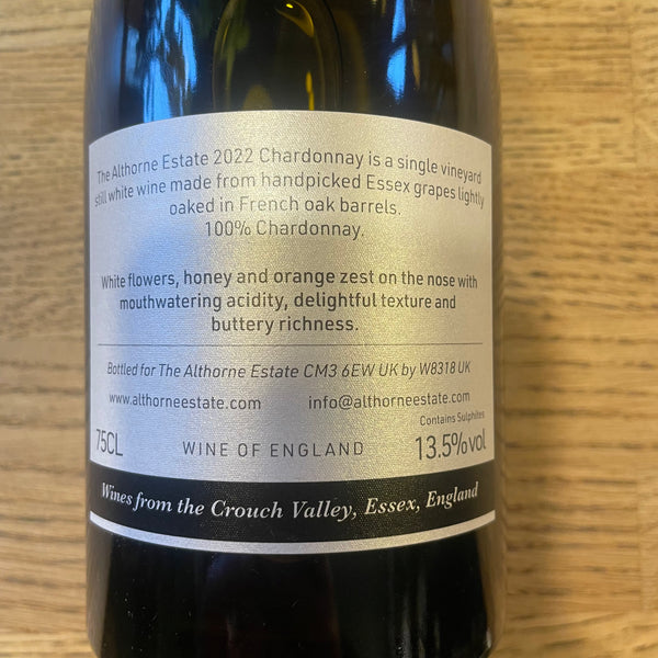 Althorne Estate, Chardonnay, 2022, England