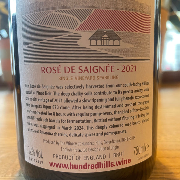 Hundred Hills Rose de Saignee, 2021, England