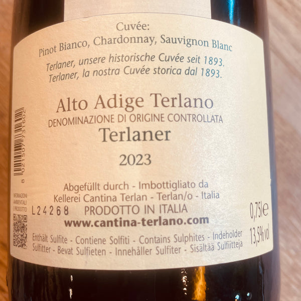 Terlaner, Kellerei Cantina, 2022, Italy