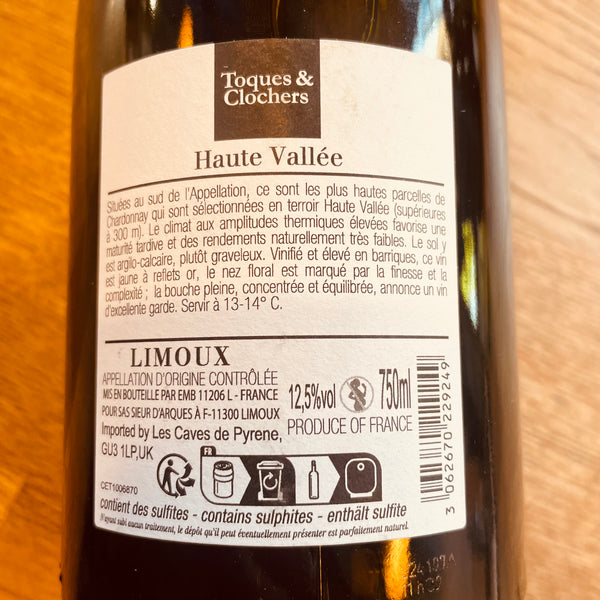 'Toques & Clochers' Limoux Chardonnay 2021, Caves du Sieur d'Arques, France (V)