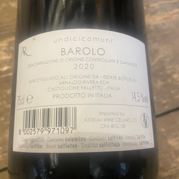 Arnaldo Rivera, Barolo, 2020, Italy