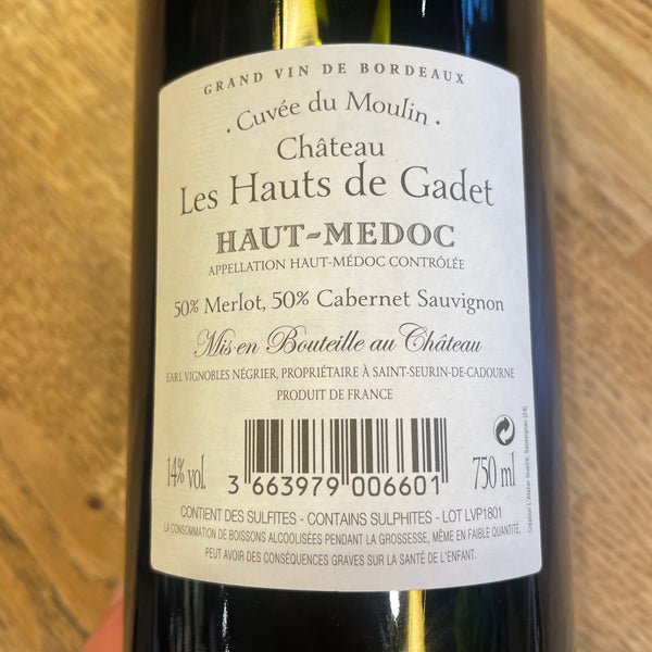 Les Hauts de Gadet, Haut-Medoc, 2018, France