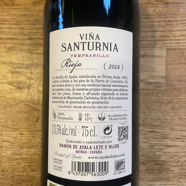 Vina Santurnia, Tempranillo joven, 2024, Spain