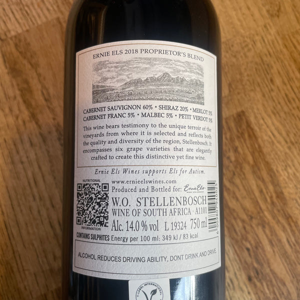 Ernie Els Proprietor's Blend, 2018, South Africa