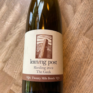 The Geek, Riesling, 2018, Leaning Post Wines, Niagara, Canada (s)