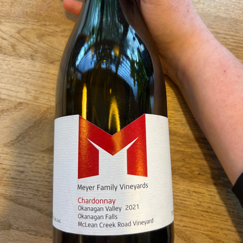 Chardonnay, Mclean Creek, 2021, Meyer Family Vineyards, Okanagan Falls, Canada, (r)