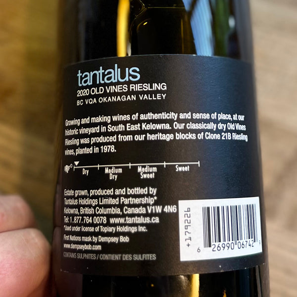 Old Vine Riesling, Tantalus, 2020, East Kelowna Slopes, Canada (s) (r) (o)