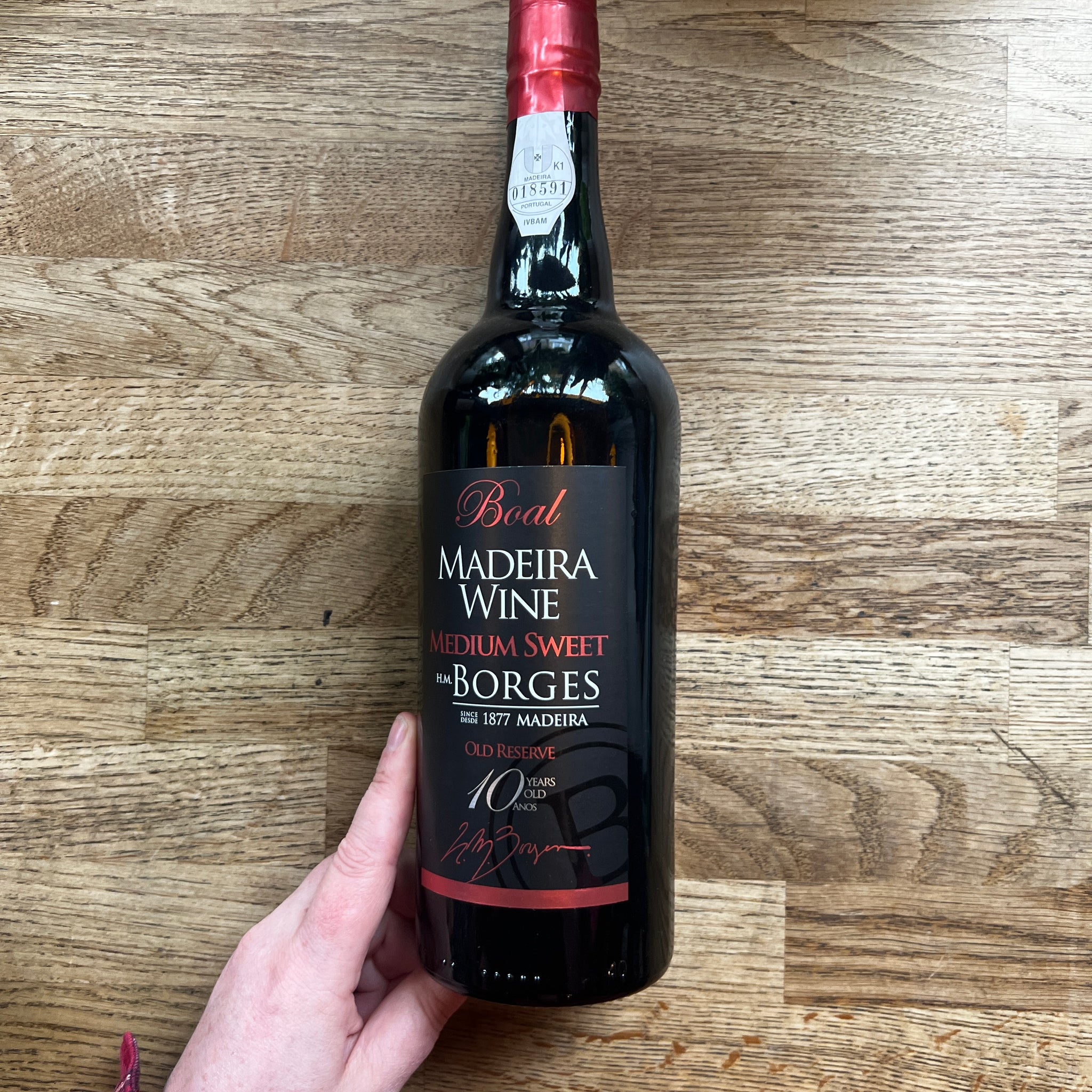 Boal 10 Year Old, Medium Sweet Madeira, H M Borges, Portugal