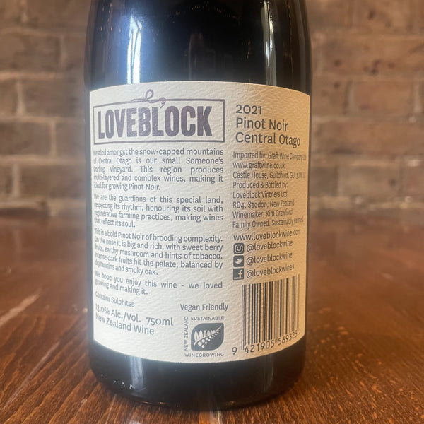 Loveblock Pinot Noir, 2021, New Zealand
