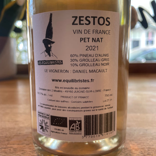 Les Equilibristes, Zestos Pet Nat 2021 France (O)