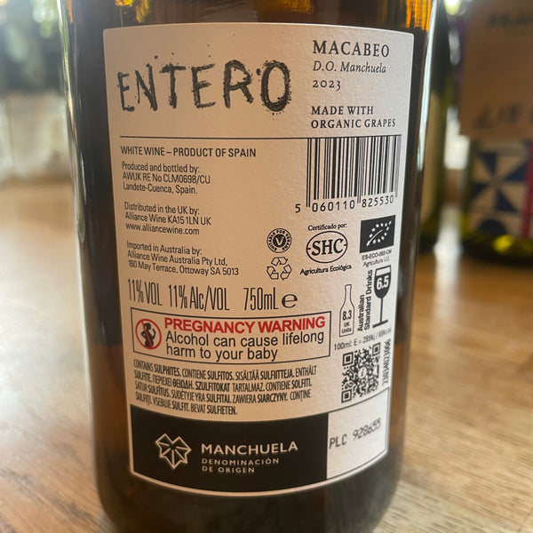 Entero, Old Vine Macabeo 2023 DO Manchuela (O) (V)