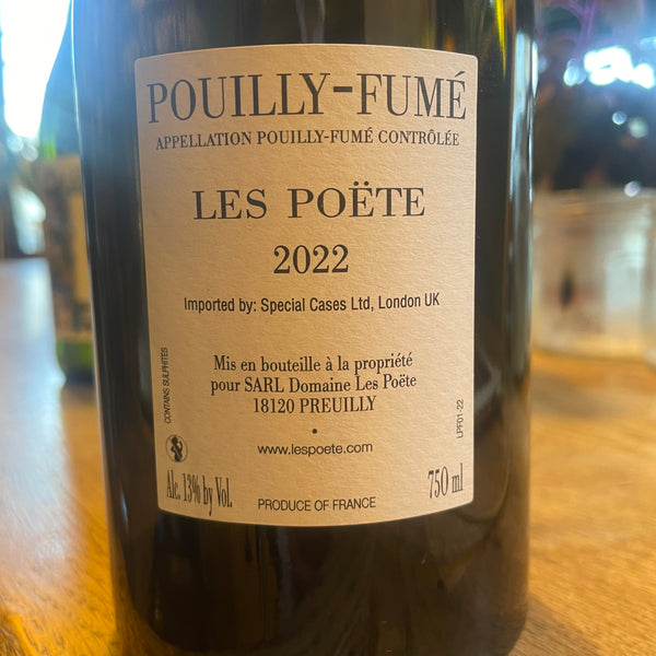 Les Poëte Pouilly-Fumé Moins Mais Mieux 2022 France