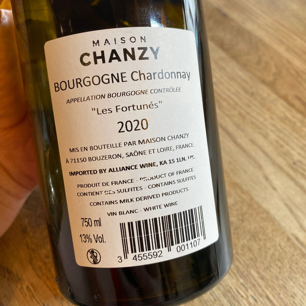 Bourgogne Chardonnay Les Fortunes 2020, Chanzy, France - Vindinista